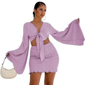 2 piece Crop top & skirt set NEW